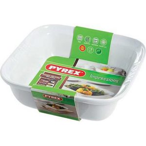 Pyrex Supreme 24x24 Άσπρο Τετράγωνο Ταψί Φούρνου