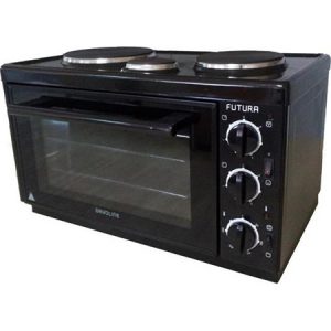 Davoline EC 450 Chef Black Φουρνάκι Με Εστίες