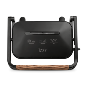Σαντουϊτσιέρα Panini Wooden Μαύρη 1300W Grill IZ-2013